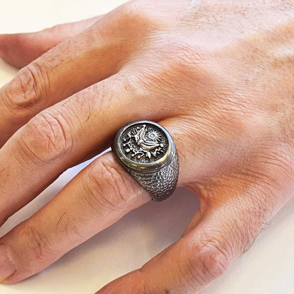 Round Ottoman State Coat of Arms Signet Ring by SWISS PLUS - Family Collection - view 7