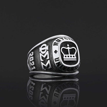 Rutgers University Ring, Handmade University Graduation Ring, Class Ring, High School Ring by SWISS PLUS - Custom College Cla