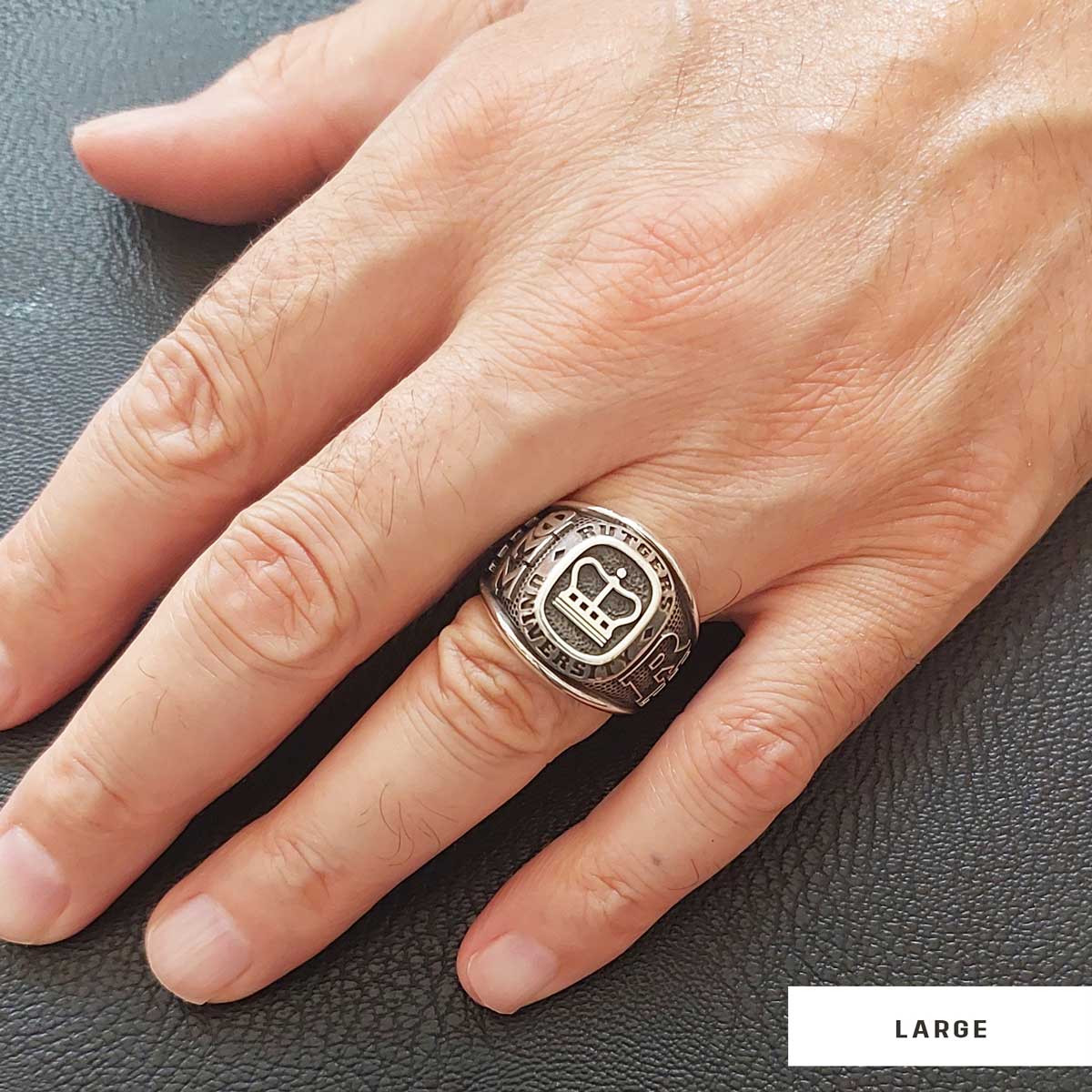 Rutgers University Ring, Handmade University Graduation Ring, Class Ring, High School Ring - view 3