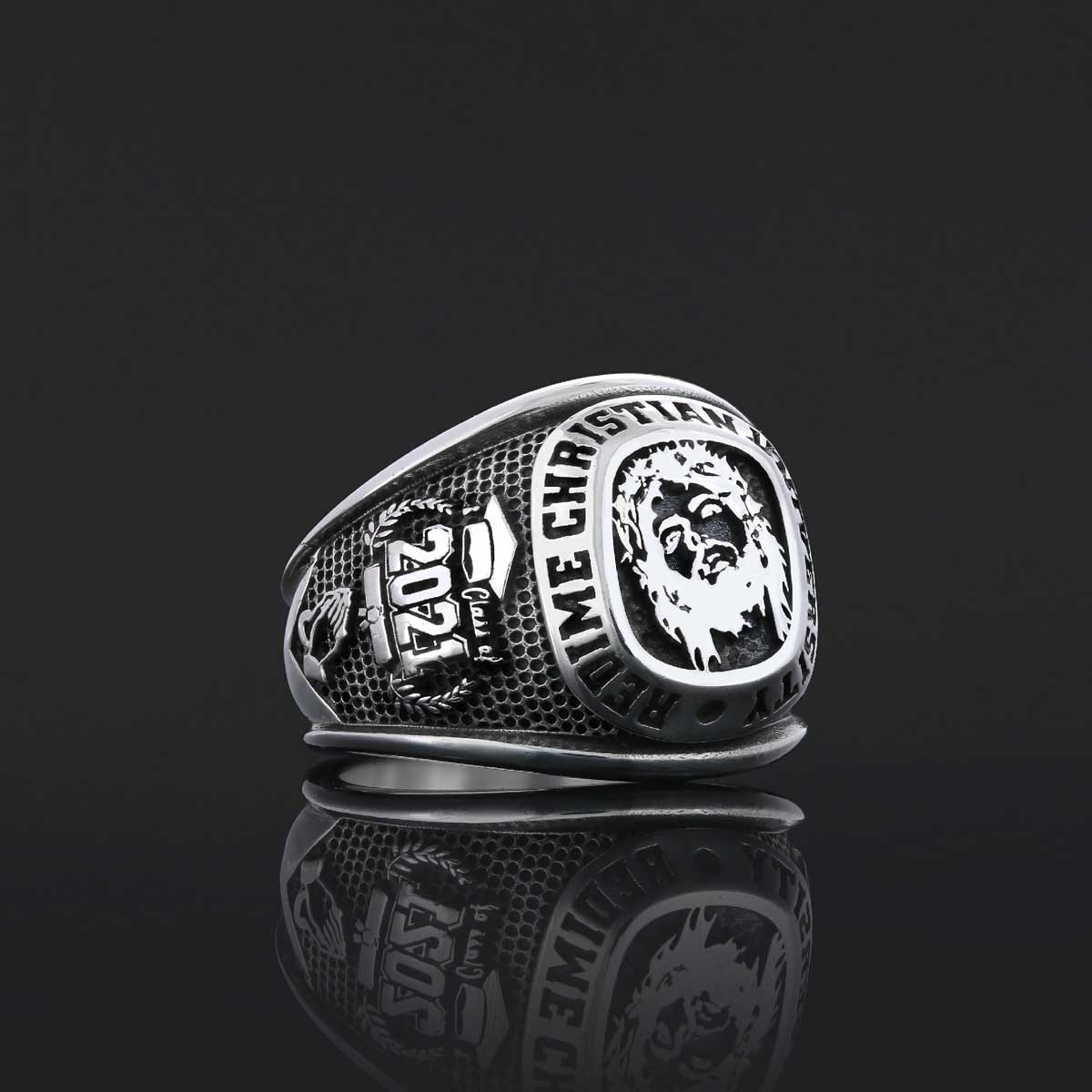 Rutgers University Ring, Handmade University Graduation Ring, Class Ring, High School Ring - view 4