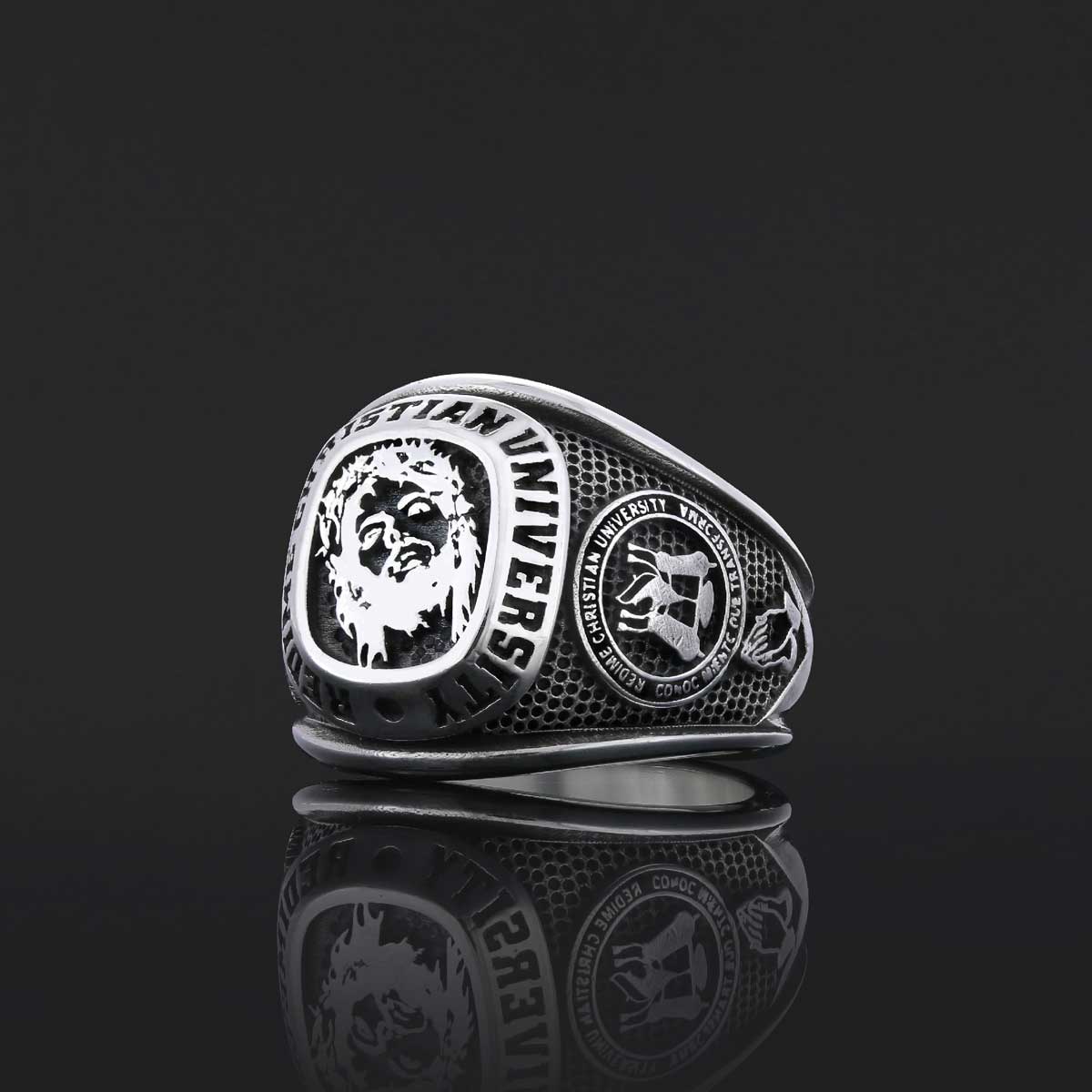Rutgers University Ring, Handmade University Graduation Ring, Class Ring, High School Ring - view 5