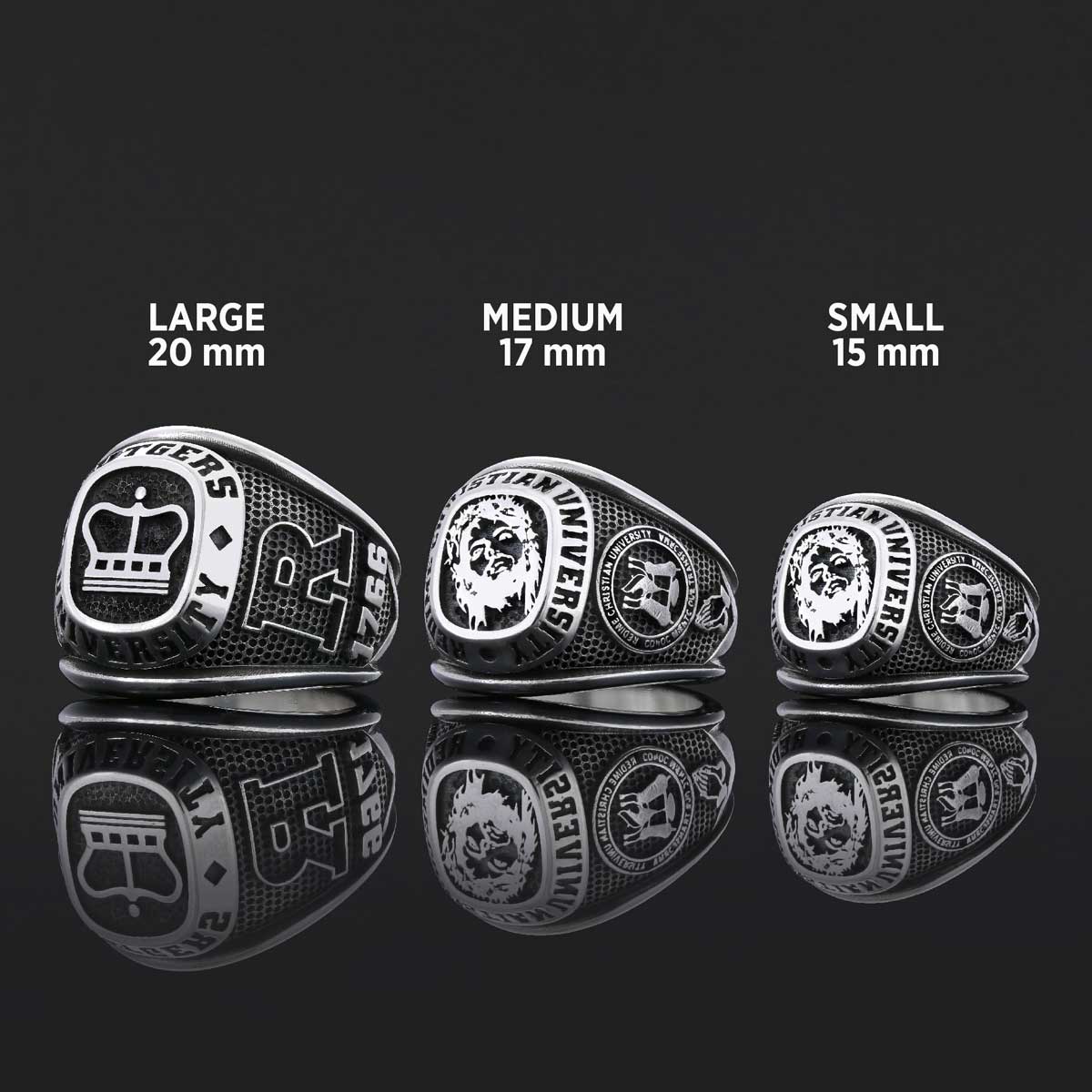 Rutgers University Ring, Handmade University Graduation Ring, Class Ring, High School Ring - view 7