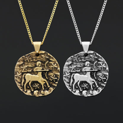 Sagittarius Horoscope Pendant, Zodiac Sign Jewelry, Astrological Necklace by SWISS PLUS - Zodiac Collection - view 4