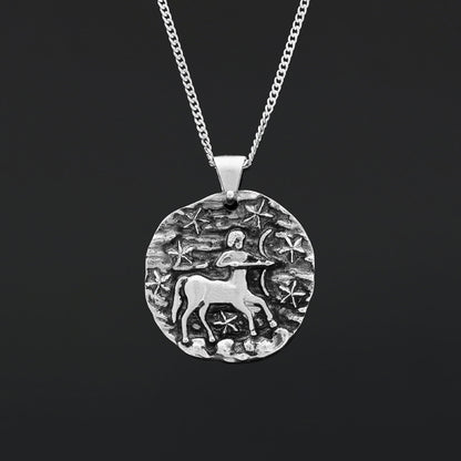 Sagittarius Horoscope Pendant, Zodiac Sign Jewelry, Astrological Necklace by SWISS PLUS - Zodiac Collection - view 5