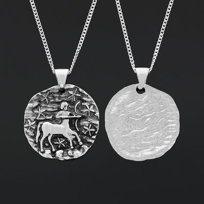 Sagittarius Horoscope Pendant, Zodiac Sign Jewelry, Astrological Necklace by SWISS PLUS - Zodiac Collection - view 6