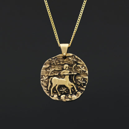 Sagittarius Horoscope Pendant, Zodiac Sign Jewelry, Astrological Necklace by SWISS PLUS - Zodiac Collection - view 7