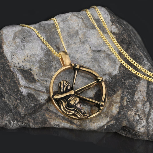 Sagittarius Pendant, Sterling Silver Sagittarius Necklace, Handmade Sagittarius Jewelry, Horoscope Sagittarius Necklace
