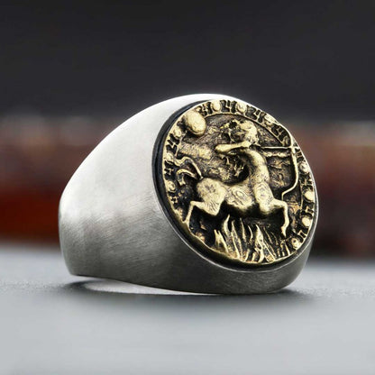Sagittarius Horoscope Ring by SWISS PLUS - Zodiac Collection