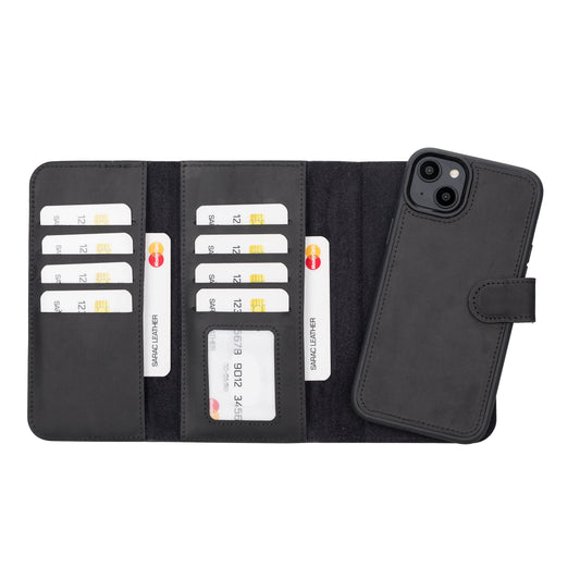 Santa iPhone 14 Plus Leather Detachable Wallet Case