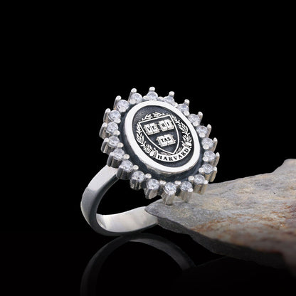 School Ring, University Ring, Graduation Ring, Graduation Gift, Women's Ring, Gift for Him by SWISS PLUS - Custom College Cla