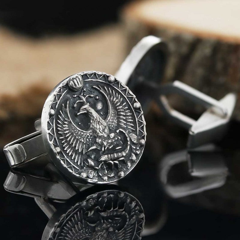 Custom Design Sterling Silver Scorpio Cufflink