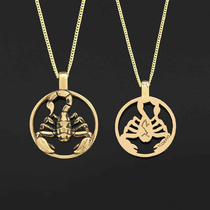 Scorpio Pendant, Sterling Silver Scorpio Necklace, Scorpio Jewelry, Horoscope Scorpio Necklace by SWISS PLUS - Zodiac Collect