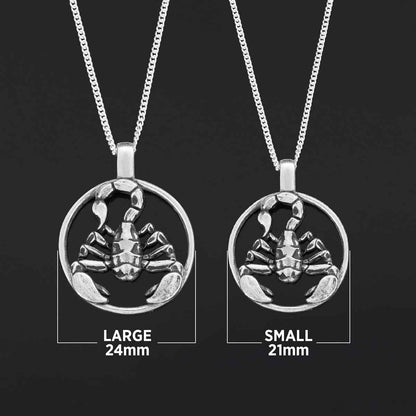 Scorpio Pendant, Sterling Silver Scorpio Necklace, Scorpio Jewelry, Horoscope Scorpio Necklace by SWISS PLUS - Zodiac Collect