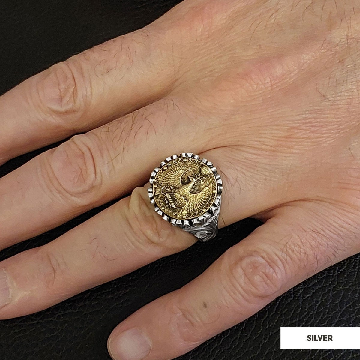 Scorpio Sign Ring, 925 Sterling Silver Scorpio Sign Ring by SWISS PLUS - Zodiac Collection - view 5