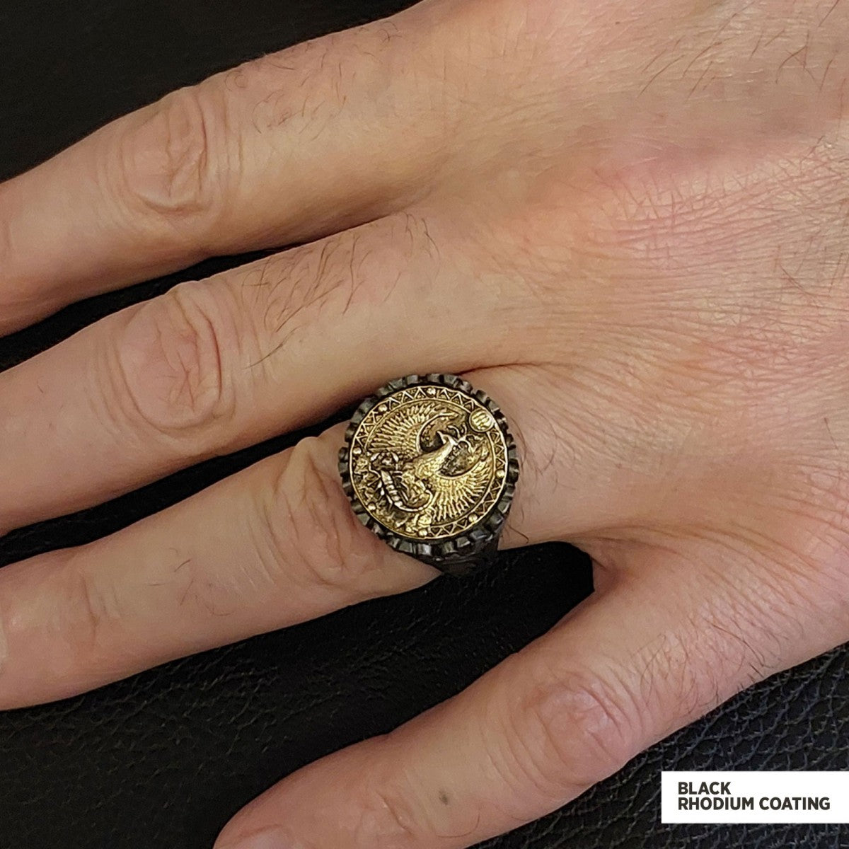 Scorpio Sign Ring, 925 Sterling Silver Scorpio Sign Ring by SWISS PLUS - Zodiac Collection - view 7