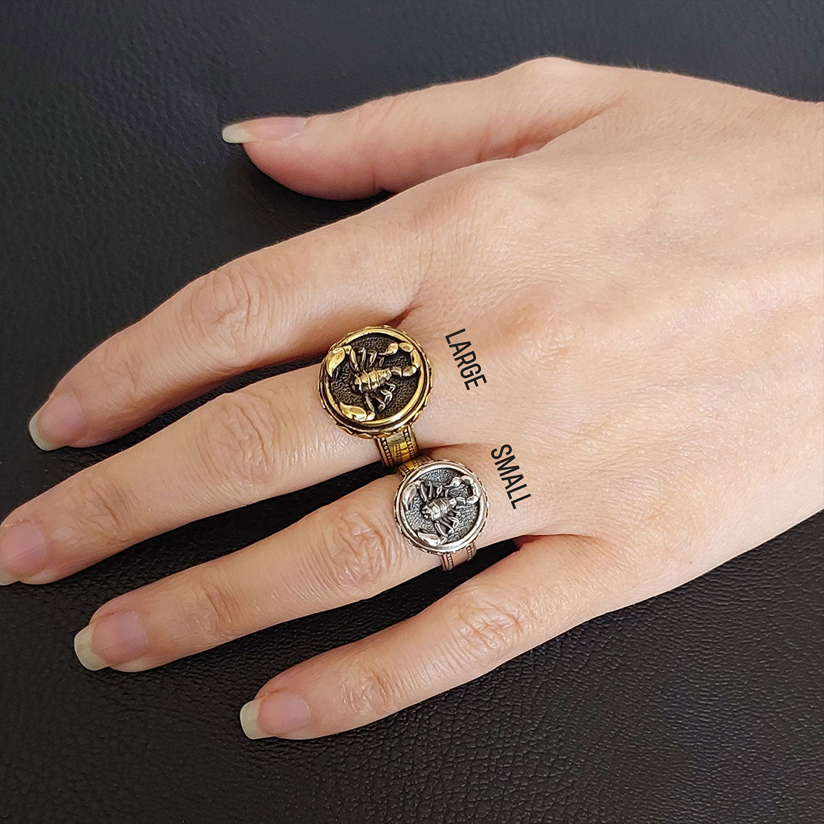 Scorpio Zodiac Silver Ring - view 5