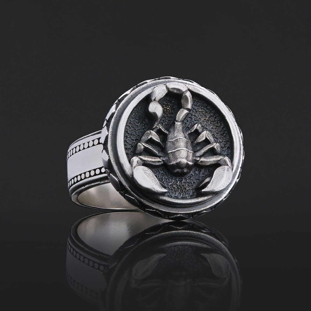 Scorpio Zodiac Silver Ring