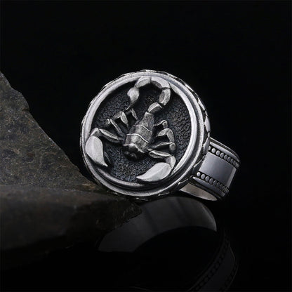 Scorpio Zodiac Silver Ring by SWISS PLUS - Zodiac Collection