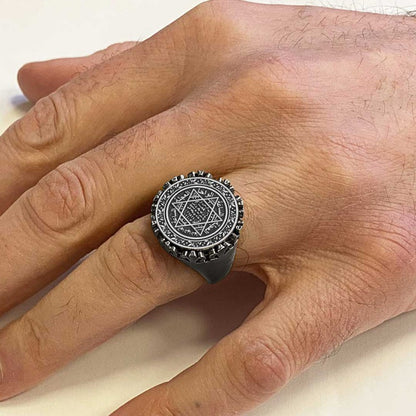 Seal Of Solomon Ring 925 Sterling Silver by SWISS PLUS - Seal of Solomon Collection - view 6