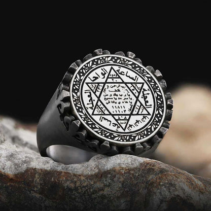 Seal Of Solomon Silver Ring by SWISS PLUS - Seal of Solomon Collection