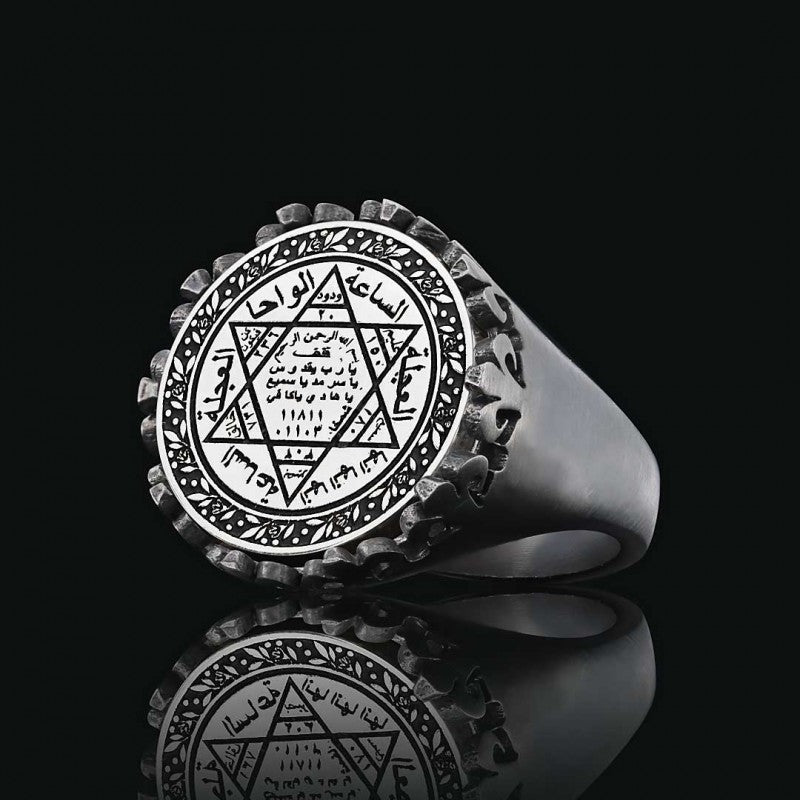 Seal Of Solomon Silver Ring - view 4