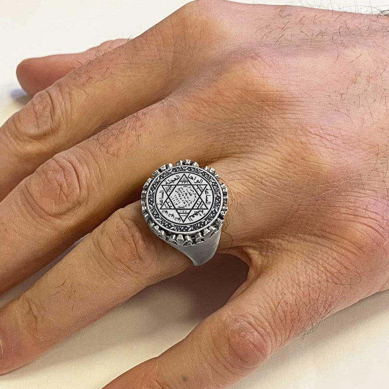 Seal Of Solomon Silver Ring - view 7