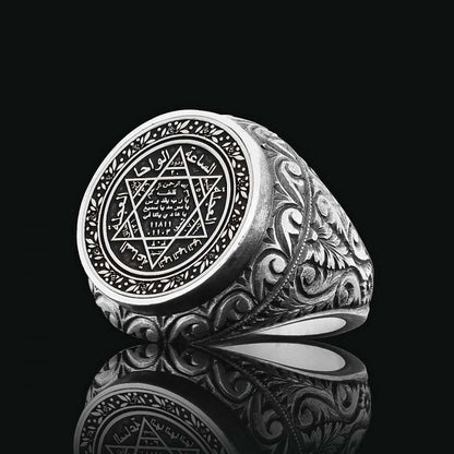 Seal of Solomon 925 Sterling Silver Ring by SWISS PLUS - Seal of Solomon Collection - view 3