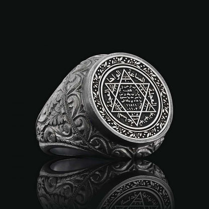 Seal of Solomon 925 Sterling Silver Ring by SWISS PLUS - Seal of Solomon Collection - view 4