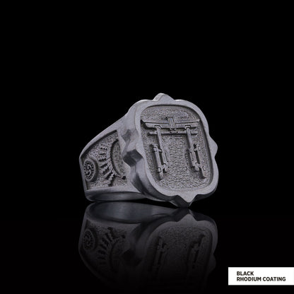 Shintoism Silver Ring, Shirine Ring, Shimenawa Ring, Skaki Ring, Tomoe Ring, Shintoism Jewelry, Religious Gifting by SWISS PL