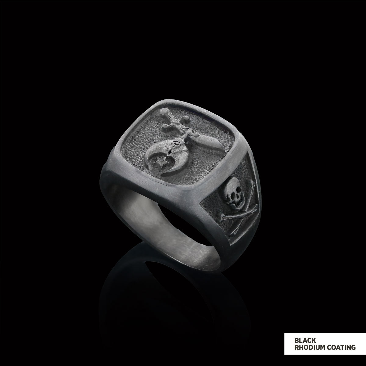 Shriners Masonic Ring, Handcrafted Sterling Silver Mason Ring by SWISS PLUS - Mason Collection - view 2