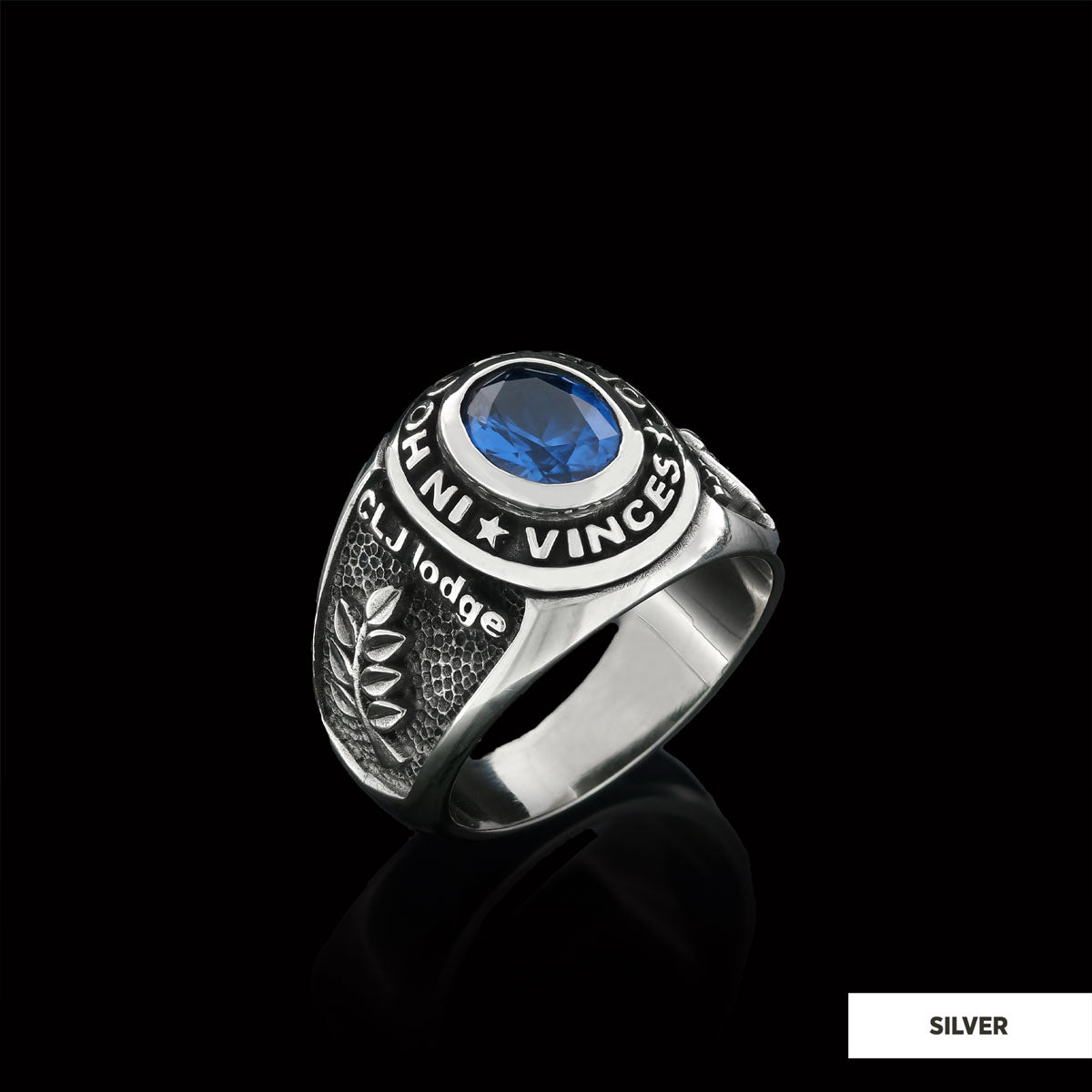 Side Embossed Acacia Masonic Ring, Master Mason Ring, Elegant Masonic Ring