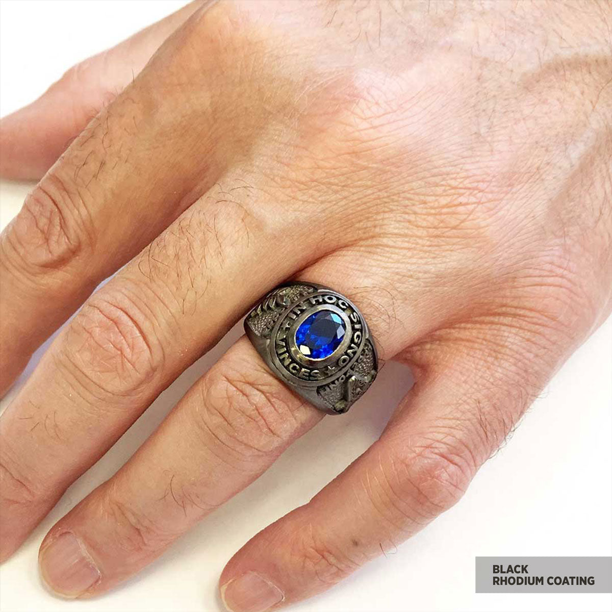 Side Embossed Acacia Masonic Ring, Master Mason Ring, Elegant Masonic Ring - view 7