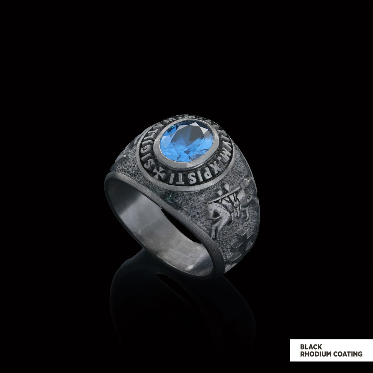 Sigillvm Militvm Xpisti Masonic Ring, Mason Jewelry, Custom Mason Ring by SWISS PLUS - Mason Collection - view 2