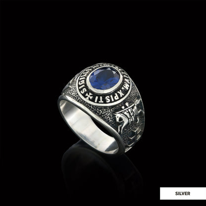 Sigillvm Militvm Xpisti Masonic Ring, Mason Jewelry, Custom Mason Ring by SWISS PLUS - Mason Collection - view 4