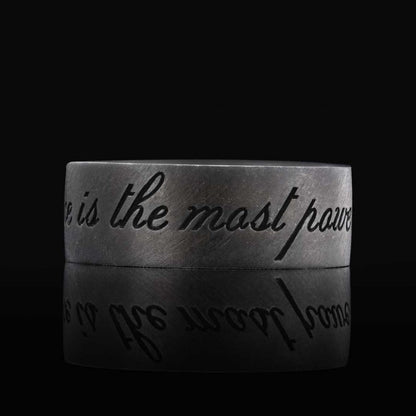 Silence Motto Band Ring by SWISS PLUS - Inspirational Rings - view 4