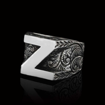 Silver Alphabet Z Ring by SWISS PLUS - Letter Collection - view 5