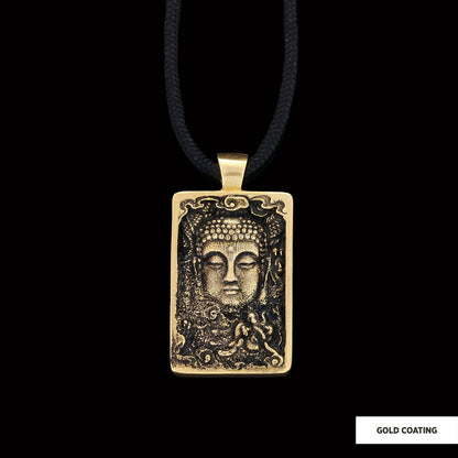 Silver Buddha Pendant Gold Coating by SWISS PLUS - Buddhist Jewelry Collection