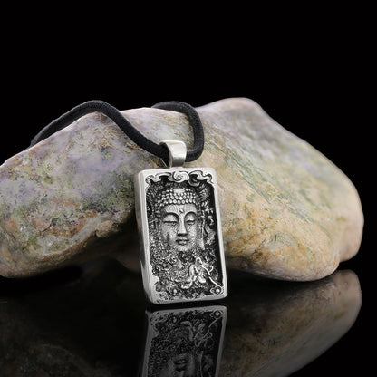 Silver Buddha Pendant by SWISS PLUS - Buddhist Jewelry Collection