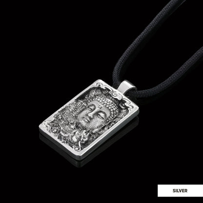 Silver Buddha Pendant by SWISS PLUS - Buddhist Jewelry Collection - view 4