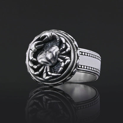 Silver Cancer Sign Ring by SWISS PLUS - Zodiac Collection - view 3