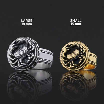 Silver Cancer Sign Ring by SWISS PLUS - Zodiac Collection - view 4