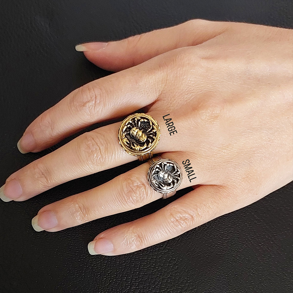 Silver Cancer Sign Ring - view 5