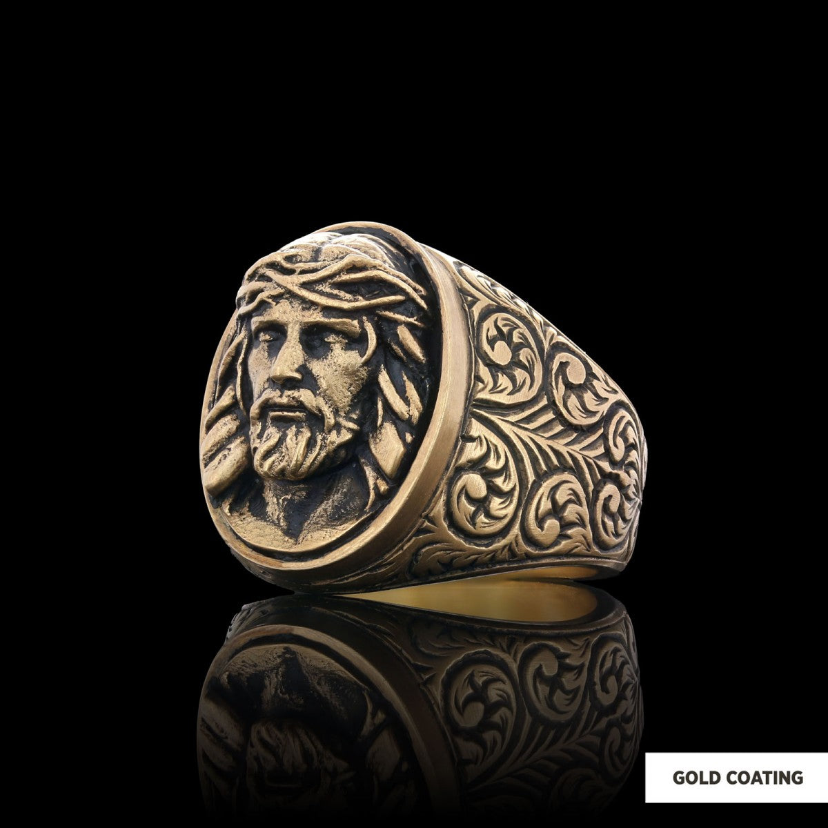Silver Christian Jesus Ring - view 4
