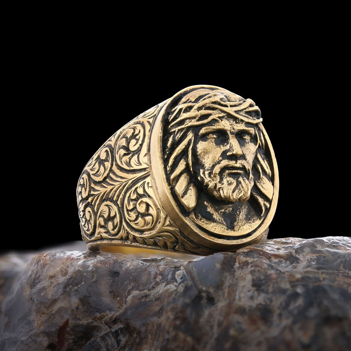 Silver Christian Jesus Ring
