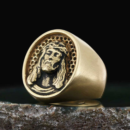 Silver Jesus Ring by SWISS PLUS - Christian Collection
