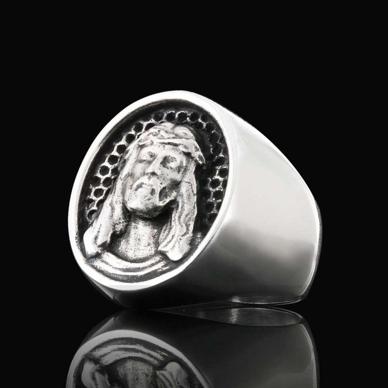 Silver Jesus Ring - view 3