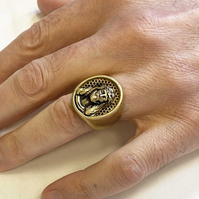 Silver Jesus Ring