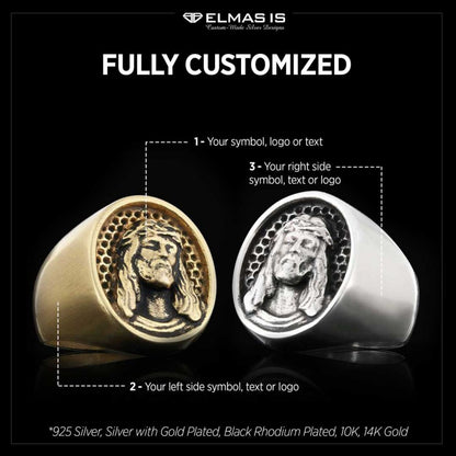 Silver Jesus Ring by SWISS PLUS - Christian Collection - view 6