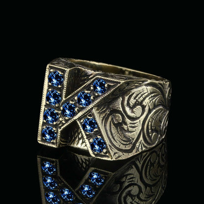 Unique Design 925 Sterling Silver Celtic Letter K Ring by SWISS PLUS - Letter Collection - view 5