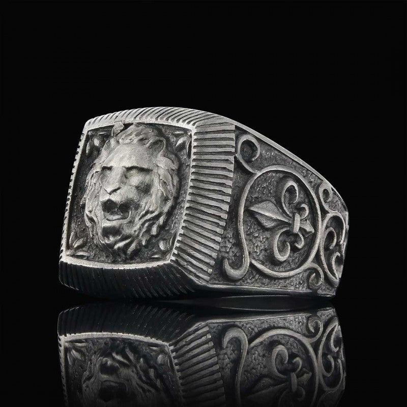 Silver Lion Ring by SWISS PLUS - Unique Design Rings - view 2